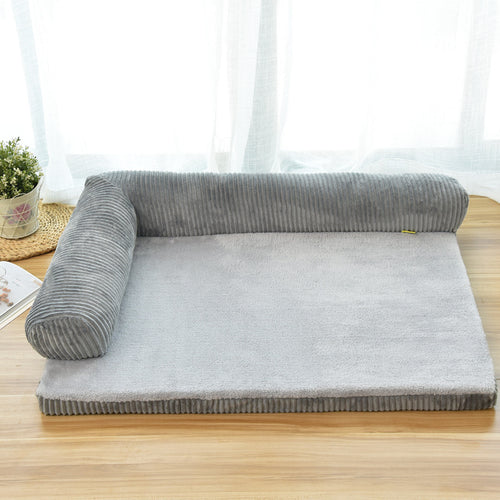 PawSheen Bolster Dog Bed in soft corduroy, view 6