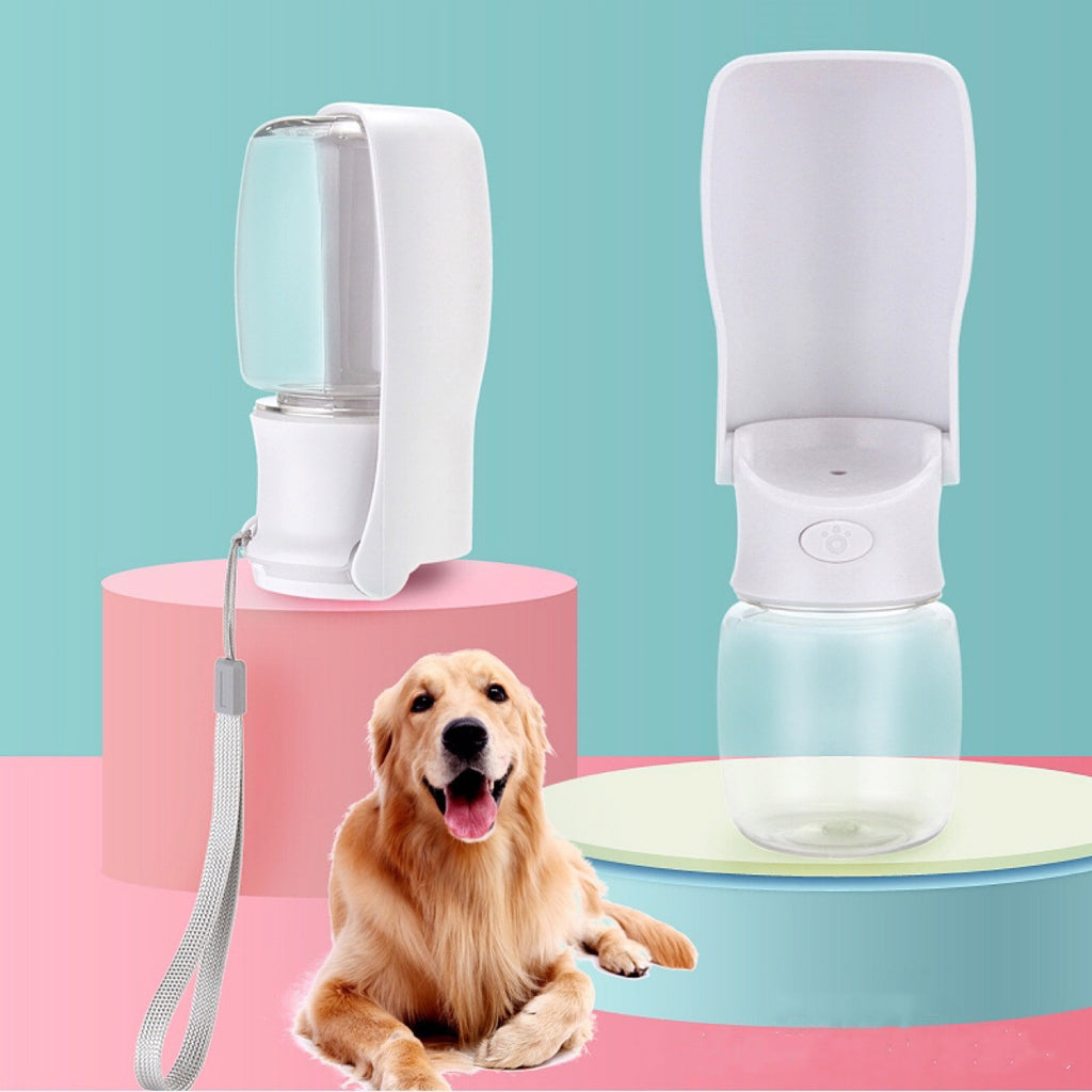 PawSheen Walk Water Bottle with fold-out drinking tray