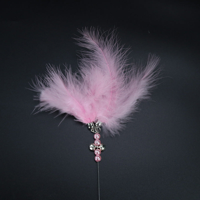 PawSheen Feather Wand cat toy with bell, view 8