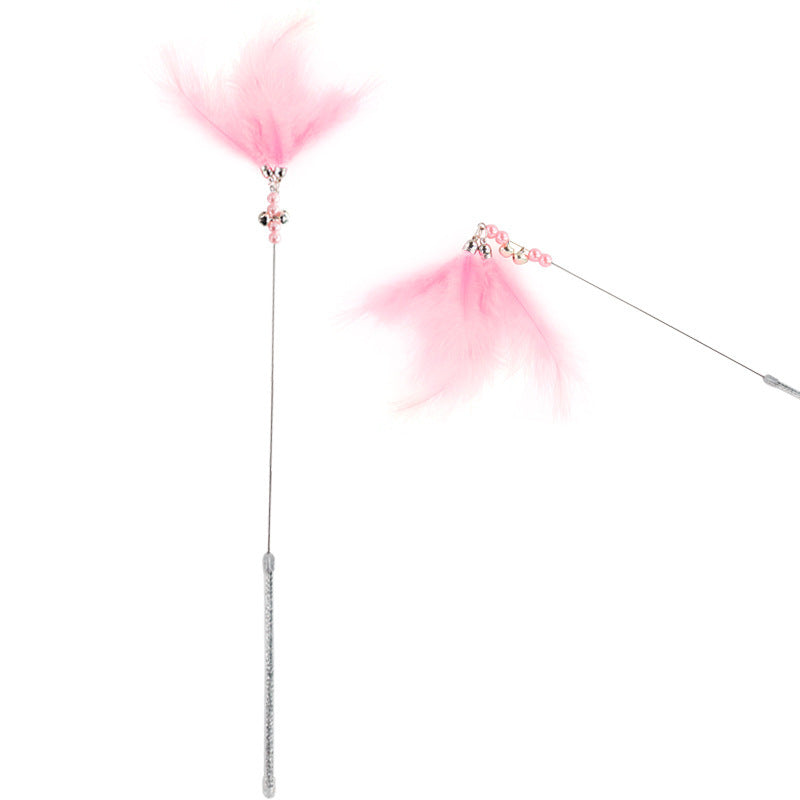 PawSheen Feather Wand cat toy with bell, view 4