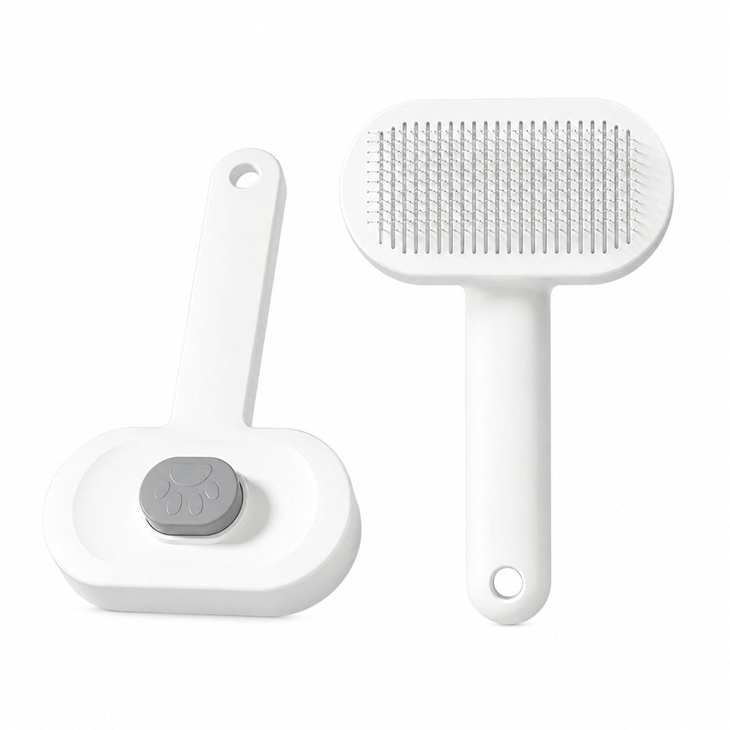 PawSheen self-cleaning slicker brush for dogs and cats