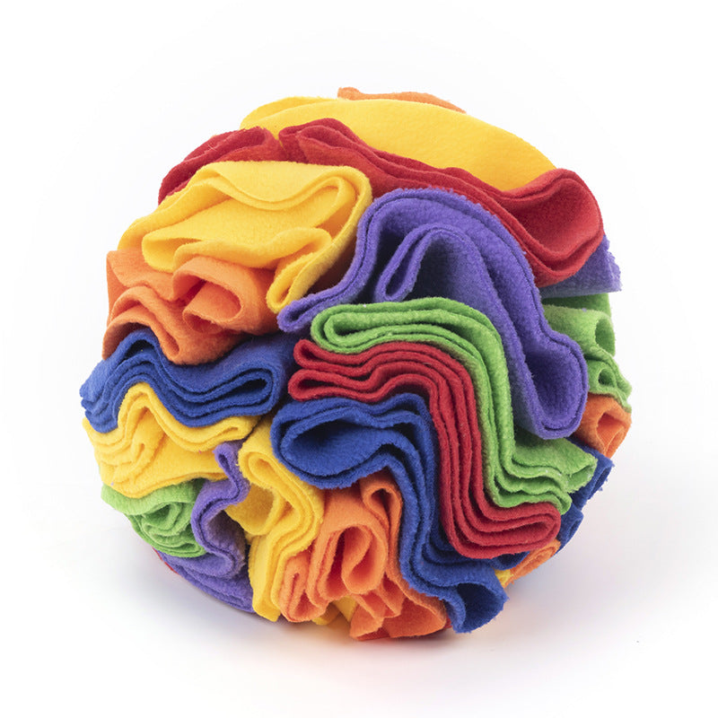 PawSheen Snuffle Ball, fleece sniffing toy for dogs, view 3