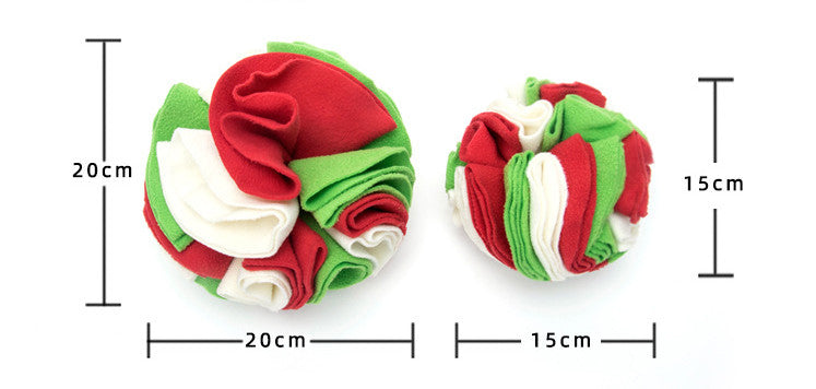 PawSheen Snuffle Ball, fleece sniffing toy for dogs, view 7