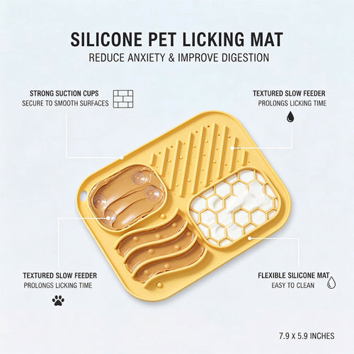 PawSheen Calm Lick Mat with four textured zones