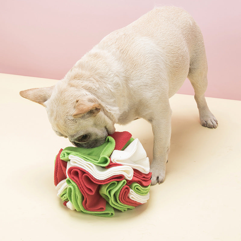 PawSheen Snuffle Ball, fleece sniffing toy for dogs, view 2