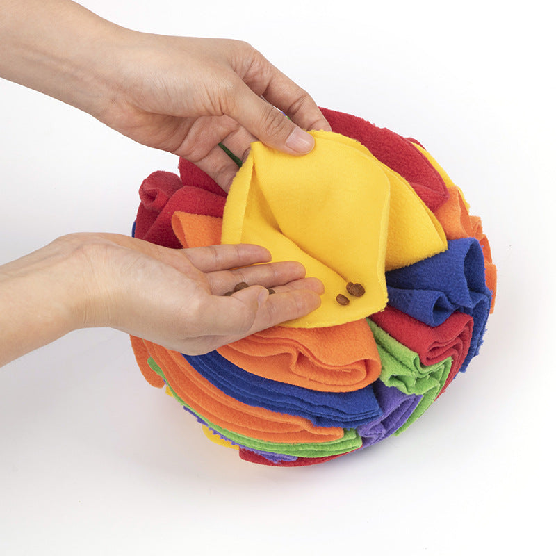 PawSheen Snuffle Ball, fleece sniffing toy for dogs, view 8