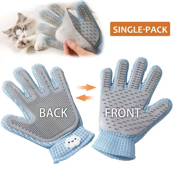 PawSheen deshedding glove, front and back
