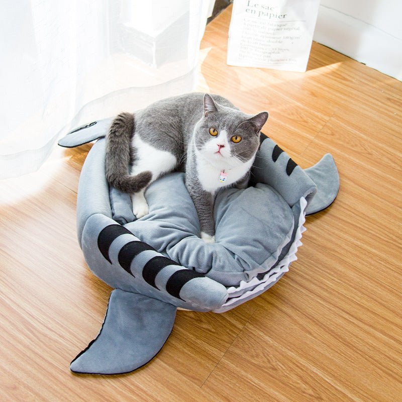 PawSheen Shark Cozy Cave Bed - PawSheen - Beds