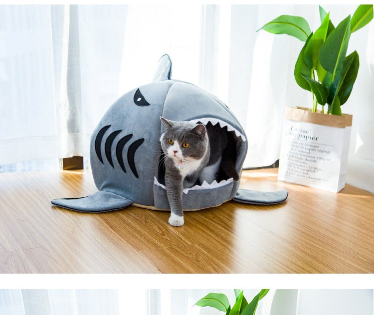 PawSheen Shark Cozy Cave Bed - PawSheen - Beds