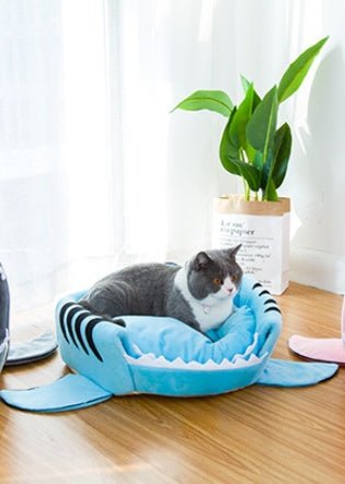 PawSheen Shark Cozy Cave Bed - PawSheen - Beds